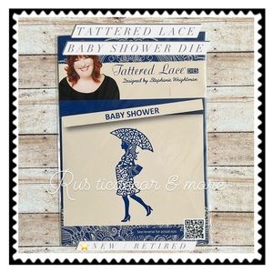 ⭐️Retired Tattered Lace Baby Shower Die